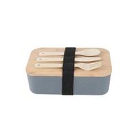 Nauja japoniško stiliaus „Bento Box“ minimalistinė dvisluoksnė priešpiečių dėžutė su peiliu šakute, padalinta studentų pietų dėžutė white