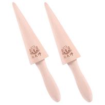 2 Pcs Ice Cream Cone Maker Mold Creami Waffle Cones Roller Wood Dessert Making Buttercream beige