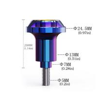 2Pcs Burning Titanium CNC Motorcycle License Plate Screw Cover Shell Holes Plate Scooter Accessories for Electric Motorcycle Part M5/M6 A