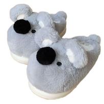 Fashion Cartoon Fun Little Frog Plush Slippers for Men and Women Autumn Winter Fur Floor Shoes Home Leisure Non slip Cotton Slippers 36-37