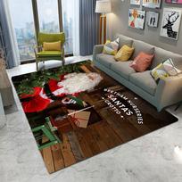 Santa’s Grotto Series in The United Kingdom Area Rug Carpet Washable Living Room Rugs Festival Doormat Home Decor Mat Floormat 40X60cm-16x24in