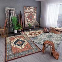 Retro Ethnic Carpets for Living Room Large Area Rugs Home Decor Hallway Boho Carpet Moroccan Bedroom Beside Floor Mat Luxury 40X60cm-16x24in