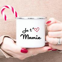 Kūrybingi kavos puodeliai Su meile, mama spaudinys Emaliuotas puodelis Kempingo puodeliai Retro rankena Gėrimo indai Geriausios dovanos mamai Motinos dienos proga 360ml white