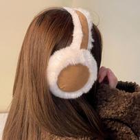 Lauko pliušinės ausinės moterims žieminės su vilna šiltos ausinės jodinėjimui nuo šalčio ausų šildymo ausinės ausų dangtelis ausų apsauga One size brown