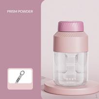 Portable Blender Electric Juicer Cup Multifunctional for Outdoors Office Shakes and Pink Double Lid pink