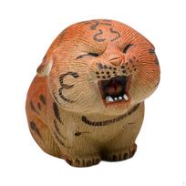 Tiger Tea Pet Ornament Crafts Cute Compact Chinese Zodiac Sign Home Decor Animal Carving for beige