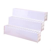 Pen Display Stand Desk Holder Multi Holes Rack Makeup Brush for Parties 3 Layers 144 Holes white