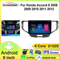 Išmaniosios sistemos belaidis CarPlay Android Auto radijas Honda Accord 8 Spirior Accord 8 automobiliui, automobilių multimedija 4 core 1GB+32GB carplay