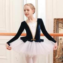 Young Girls Ballet Leotards Fuzz Dance Dress Tulle Skirt Dancing Outfits 150cm mėlyna