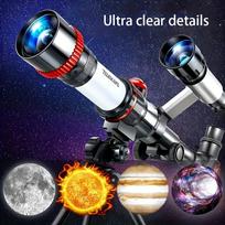 1 vnt. teleskopas, astronominis teleskopas, edukacinis mokslo eksperimento žaislas, gimtadienio dovana, mokymosi edukacinis žaislas su atsitiktinės spalvos priedais Spyglass