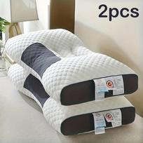 2Pcs Knitted Pillow Neck Protection Sleep  Pillow Core, Household Pillow Moisture Absorption Breathable, Bedding Living Room Bedroom Decoration Pillow
