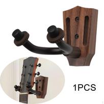 Guitar Wall Hanger Hook Stand Wooden Display Banjo style A black