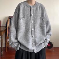 Japanese retro lazy style sweater for men spring and autumn new versatile casual simple couple knitted cardigan jacket M