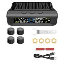 Automobilio padangų slėgio stebėjimo sistema TPMS Saulės/USB maitinamas realaus laiko monitorius Skaitmeninis LCD ekranas Automatinės apsaugos signalizacijos sistemos