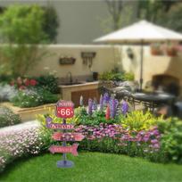 Miniature Road Sign Dollhouse Decor Compact DIY Craft Wooden Signpost for 5.5cmx3.3cmx1.5cm gray