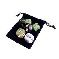 Adult  Dice Set Luminous English 12-sided Posture Flirting Action Toys Supplies One Size beige
