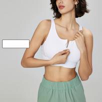 Women's Nude Sports Bra Gathering Shock-absorbing Fitness Vest Yoga Back Bra S balta