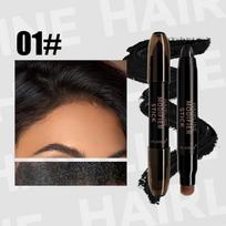 3 Colors with Brush Head Double Hair Line Pen Multi-function Shadow Contour Stick Long-lasting Color Replenishment Suitable for All Hair