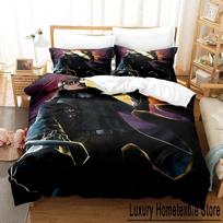 3D Print Anime The Legend of Vox Machina Bedding Set Single Twin Full Queen King Size Bed Set Aldult Kid Bedroom Duvetcover Sets EU Single 135x200cm black