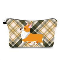 Women Dog Print Cosmetic Bag Toiletries Organize Travel Storage Case ADM