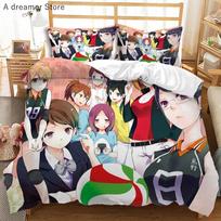 Haikyuu Bedding Set 3D Printed Volleyball Boys Cartoon Anime Duvet Covers Set Luxury Bedclothes For Kids Gift Decor Home 70x133cm 2pcs black