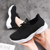 Ladies Shoes Sports Athletic Women Footwear Tennis Mesh Breathable Pink Sneakers Comfortable and Elegant Y2k Fashion Spring Sale 35 black