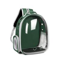 Pet Travel Backpack: Portable, Transparent Carrier for Cats and Dogs Panoramic žalia