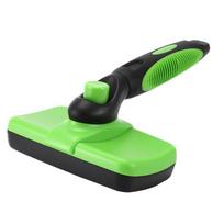 Stainless Steel Needle Pet Self-Cleaning Hair Removal Comb HGL-701 žalia