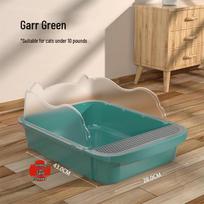 Large Semi-Enclosed Odor-Proof Cat Litter Box for Kittens Specification 1 blue