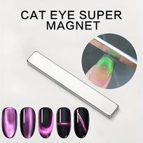 Nail Art Magnetinis rašiklis 3D Katės akies tapyba Nagų dailės dizainas Dvigalė magnetinė lazdelė Gelinis lakas Magija manikiūrui „pasidaryk pats“ ir salono įrankiai sidabras