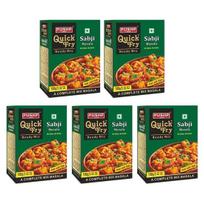 Pushp Brand Quick Fry Masala, Ready to Cook Quick Fry Sabji Masala (100g Box Pack of 5)