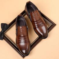 Retro laisvalaikio odiniai batai vyrams Slip on Man's Soild Colors Sneakes Business Office Batai Patogūs mokasinai Oksfordo batai 39 ruda