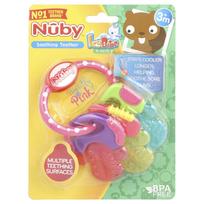 Nuby, Soothing Tither, IcyBite Keys, 3+ months, Perfectly Pink, 1 teether