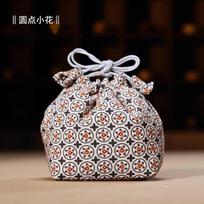 Small Cup Bags Fabric Travel Storage Bag Chinese Style teacup Cloth Bag Portable Storage Organizer 8X8X10CM
