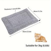1Pc Pet Kennel Bed Pad For Large,Medium And Small Dogs,Soft Washable Reversible Dog Crate Bed Dog Mattress Dual-Use Pet Pad S 40x60cm šviesiai pilka spalva
