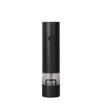 Pepper Grinder Set Charging Mill Adjustable Spices Grinder Large Capacity Auto Spices Grinders Kitchen Cooking Tool black