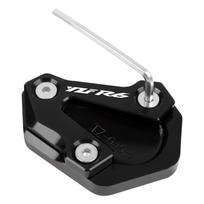 Yamaha YZF-600 R6 YZFR6 YZF600 YZF-R6 2006-2016 Motociklo CNC Atraminės kojelės pėda Šoninės atramos prailginimo atraminė plokštė Prailginimo padėklas juoda
