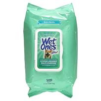 Wet Ones, daugiafunkcinės servetėlės su hipoalerginiais vitaminais A, C, E, šunims, be kvapiųjų medžiagų, 100 vnt.