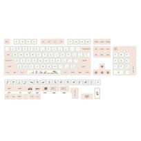 136 Keys Keycap PBT DA Cute for  Theme Dye-sub Personalized Mechanical Keycaps For 61/63/64/68/75/84/87/98/104/108 f
