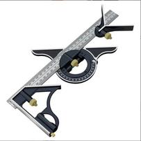 Ruler/rectangle Combination ruler/rectangle with angle gauge 300 mm, Metal