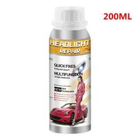 Poliruotas priekinių žibintų cheminis poliravimo rinkinys priekinių žibintų skystis 200 ml polimerų remonto skystis Priekinių žibintų automobilio priekinių žibintų atkūrimo rinkinys