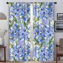 Blackout Curtain for Room 2 Panel Flowers Anti-mosquito Curtains Tulle for Bedroom Halloween Decoration Partition Shades Living W50xH70cmx2pcs-CL