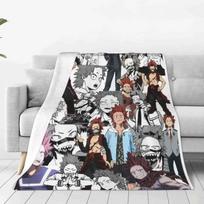 Kirishima Collage Soft Warm Throw Blanket Bnha Boku No Hero Academia Mha Tsuyu Deku Todoroki Toga Bakugou Izuku Midoriya Mina 30x40in