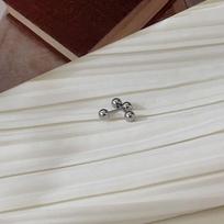 Elegant Small Zircon Ear Cuffs: Sleep-Friendly 925 Silver for Women 4mm double-ended ball earrings