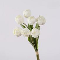 1 Bunch Silk Flowers Tulips Artificial Flowers 7 Heads Tulips with Stem Real Touch Realistic Artificial Flowers Wedding Bouquet Party Home Decorations balta
