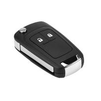 Cikonielf 2 mygtukų raktų dėklas Sulankstomas 2 mygtukų nuotolinio valdymo pultelio dėklas automobiliui Vauxhall Opel Astra black