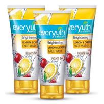 Everyuth Naturals Skaistinantis citrinų ir vyšnių veido prausiklis, 3 vnt. pakuotė (150g x 3), Vamzdis