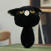 12 cm katės lėlė pakabukas žaislai pakabukas animacinis gyvūnas mielas pliušinis raktų pakabukas krepšio pakabukas vaikų gimtadienio dovanos black