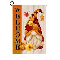 Garden Thanksgiving Day Double Sided Printed Burlap Outdoor Decoration Yard Sign k beige