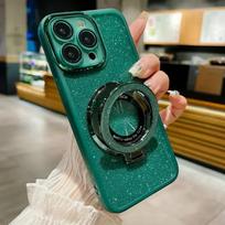 „Xiaomi POCO X7 Pro X7Pro“ veidrodinio stovo laikiklio dėklas, skirtas „Redmi Turbo 4“ fotoaparato apsaugai, objektyvo plėvelės blizgesio gradiento tpu dangtelis POCO X7 Pro žalia